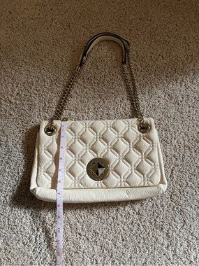 kate spade Quilted Cream Shoulder Bag with Gold Hardware